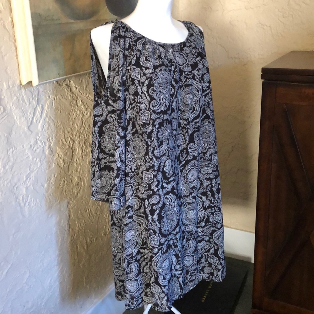 Artisan NY print black and white dress